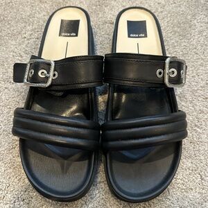 New Dolce Vita Shaila Platform Slide Sandal in Black - Sz 9